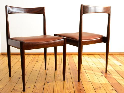 6 Astrid stoelen in teakhout van Oswald Vermaercke voor V-fo, Huis en Inrichting, Stoelen, Zo goed als nieuw, Vijf, Zes of meer stoelen