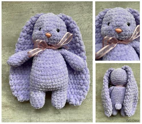 Knuffel ‘Snuggle Konijn mini’ Purple (Handmade - Gehaakt), Hobby & Loisirs créatifs, Tricot & Crochet, Neuf, Crochet, Enlèvement ou Envoi