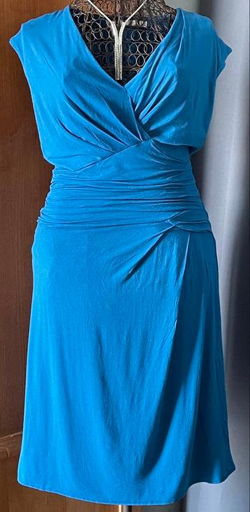 Nougat 38 kobalt blauwe pracht jurk Nieuwstaat