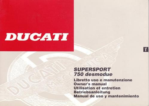 Ducati SuperSport 750 Owners-Manual, Motos, Modes d'emploi & Notices d'utilisation, Ducati, Enlèvement ou Envoi