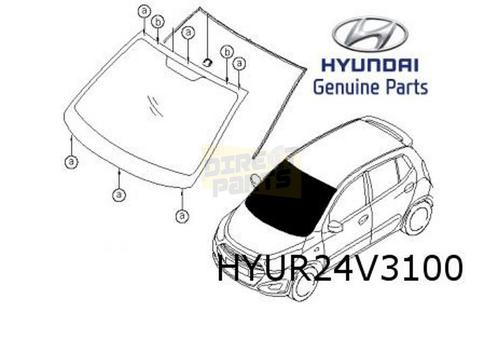 Hyundai i10 (10/07-12/13) voorruit (groen met band) Originee, Autos : Pièces & Accessoires, Vitres & Accessoires, Hyundai, Neuf