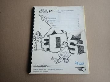 Manual: XS And Os/ Bally Midway (1984) Flipperkast  