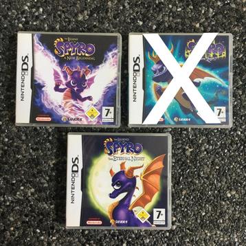 3 verschillende Spyro spelletjes voor Nintendo DS/2DS/3DS