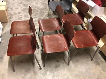 vintage pagholz stoelen 6x 