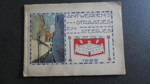 Antwerpen's straatjes en steegjes - 1922, Antiquités & Art, Antiquités | Livres & Manuscrits, Enlèvement ou Envoi