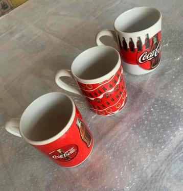 3x Coca Cola 1997 Mok Kom Beker Retro Vintage Verzamel cups