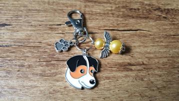 Sleutelhanger Jack russel B emaille Puppy guardian angel