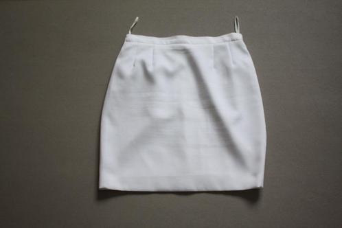 Elegante, witte,  korte rok –merk:  Losange – maat 40, Vêtements | Femmes, Jupes, Comme neuf, Taille 38/40 (M), Blanc, Longueur genou
