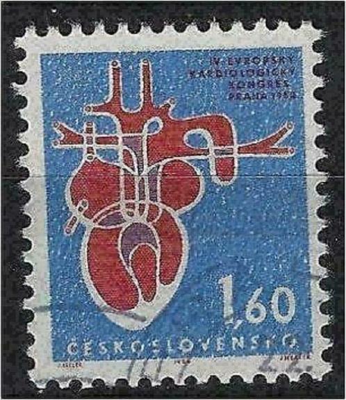 Tsjechoslowakije 1964 - Yvert 1350 - 4de Congres Cardio (ST), Timbres & Monnaies, Timbres | Europe | Autre, Affranchi, Autres pays