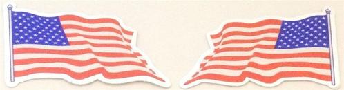 USA [Amerikaanse vlag] metallic sticker set #10, Motoren, Accessoires | Stickers, Verzenden