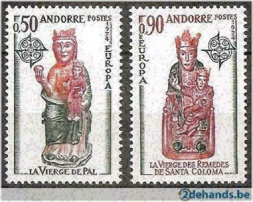 Andorra-Frans 1974 - Yvert 237-238 - Europa (PF), Timbres & Monnaies, Timbres | Europe | Autre, Non oblitéré, Autres pays, Envoi