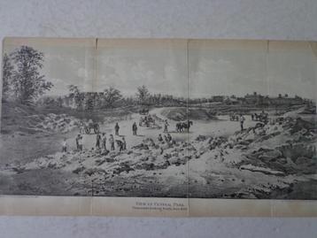 originele oude litho New York Central Park uit 1859 Hayward
