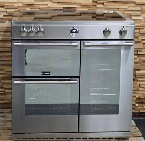 🔥Luxe Fornuis stoves 90 cm rvs INDUCTIE 3 ovens 5 zones, Elektronische apparatuur, Fornuizen, Zo goed als nieuw, Vrijstaand, Inductie