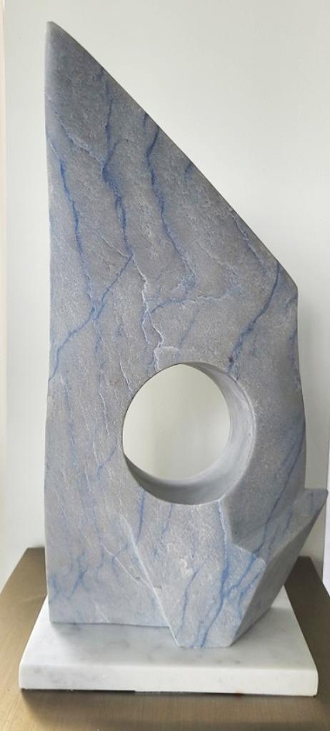 Lieven Debrabandere, beeld in blauw graniet, Antiquités & Art, Art | Sculptures & Bois, Enlèvement