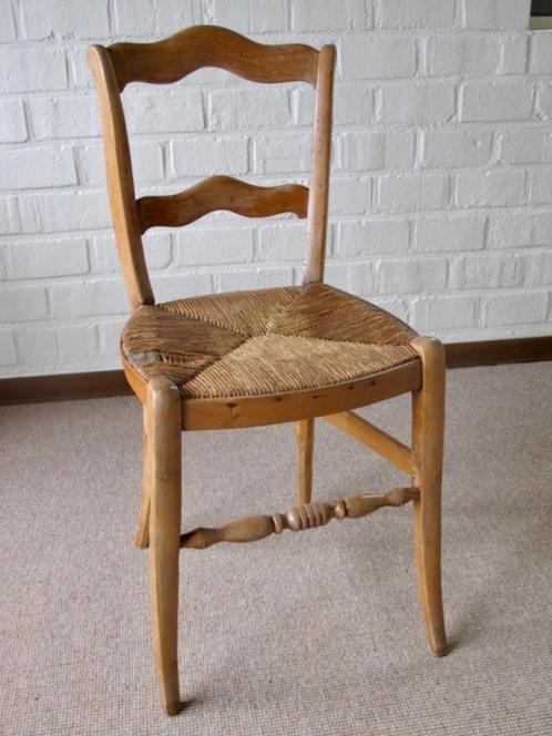 Vintage stoelen, Maison & Meubles, Chaises, Utilisé, Deux, Bois, Autres matériaux, Brun, Enlèvement
