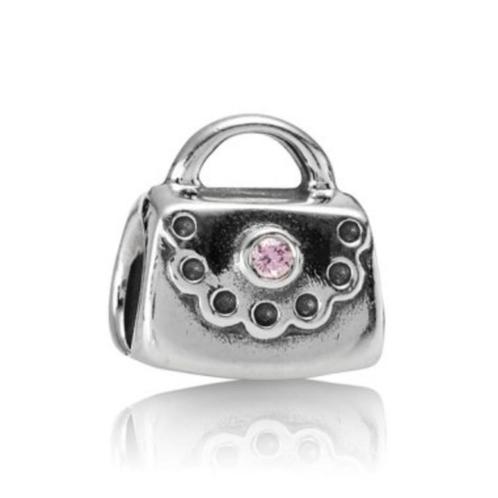 Pandora handtasje met roze zirconia, Bijoux, Sacs & Beauté, Bracelets à breloques, Pandora, Argent, Enlèvement ou Envoi