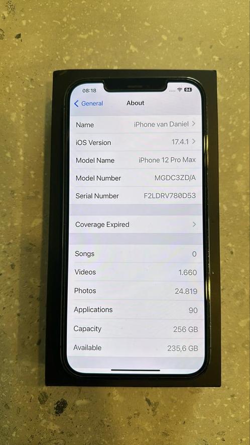 iPhone 12 Pro Max 256 GB, Telecommunicatie, Mobiele telefoons | Apple iPhone, Zo goed als nieuw, 256 GB, Zonder abonnement, Zonder simlock