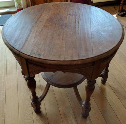 Ancienne table en bois teck d'Inde / The teak table - India, Antiquités & Art, Antiquités | Meubles | Tables, Enlèvement