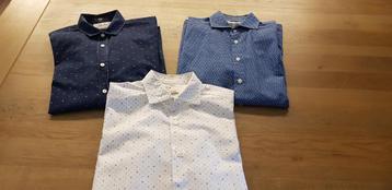 Trois magnifiques chemises de marque en 100 % coton, taille 