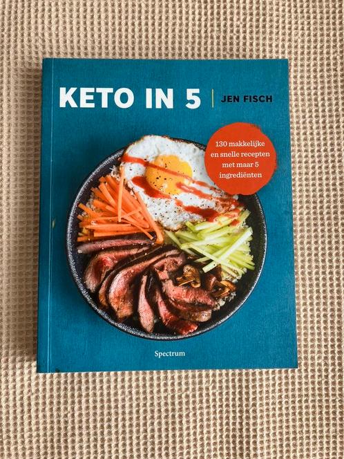 Jen Fisch - Keto in 5, Livres, Livres de cuisine, Comme neuf, Enlèvement ou Envoi