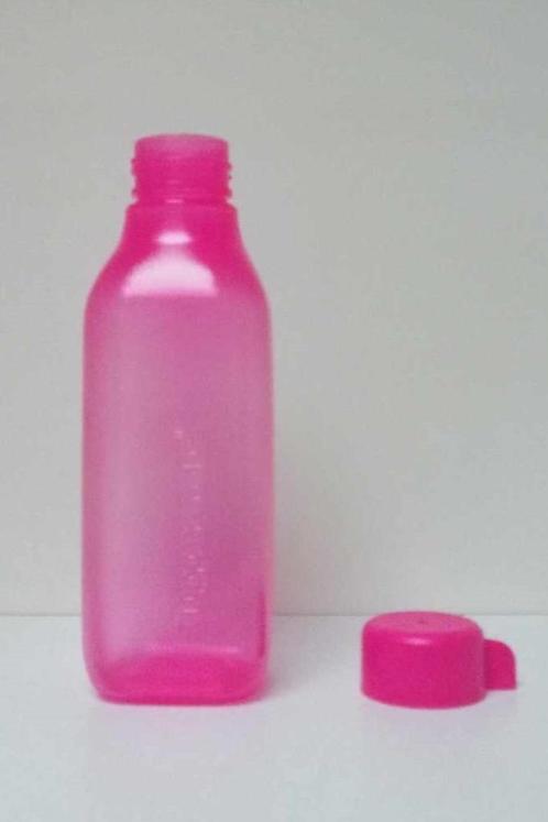Tupperware Eco Fles - Vierkant - 500 ml - Roze, Huis en Inrichting, Keuken | Tupperware, Nieuw, Bak of Kom, Paars, Ophalen of Verzenden