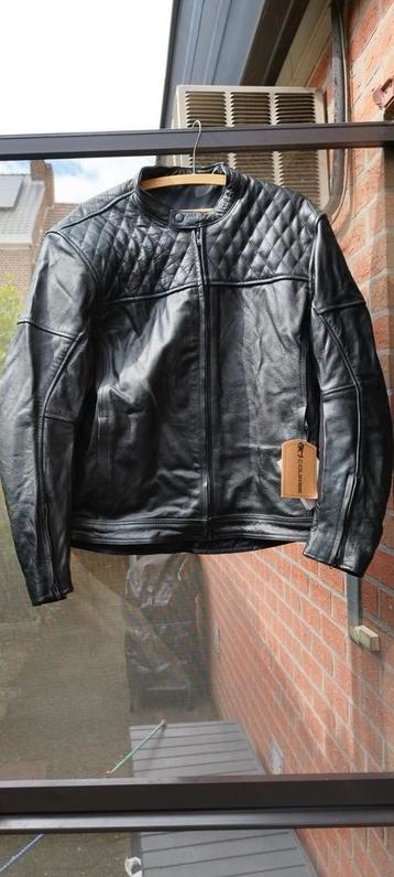 veste de moto en cuir neuve 