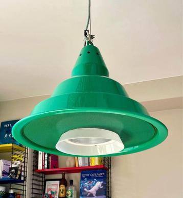 Lampe industrielle vintage verte Zonca