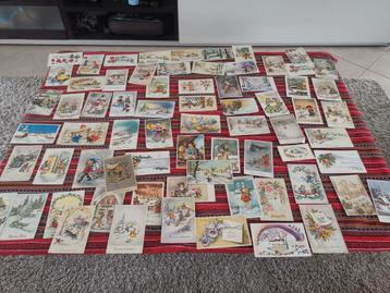 Lot d'anciennes cartes de vœux datant des années 50-60.  