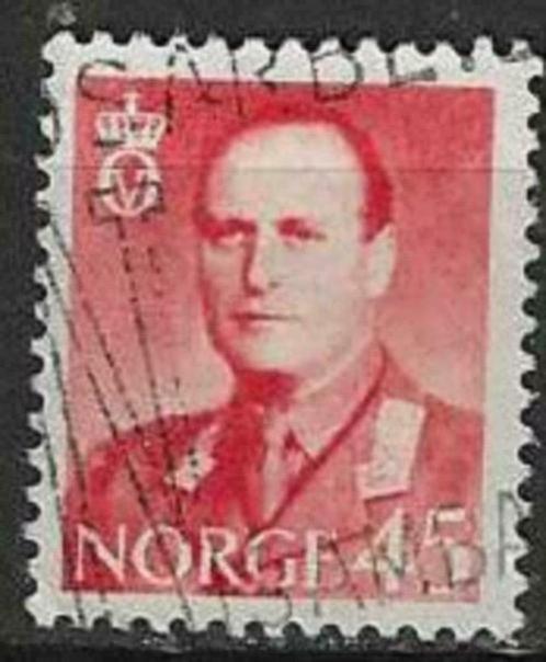 Noorwegen 1958-1960 - Yvert 383 - Koning Olav V (ST), Timbres & Monnaies, Timbres | Europe | Scandinavie, Affranchi, Norvège, Envoi