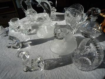 Figurines vintage en cristal d'Arques fabriquées en France c