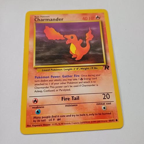 Pokémon Charmander Team Rocket 50/82, Hobby en Vrije tijd, Verzamelkaartspellen | Pokémon, Zo goed als nieuw, Losse kaart, Ophalen of Verzenden