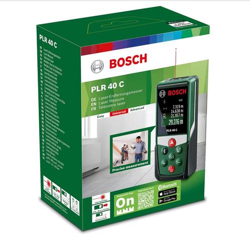 Télémètre laser PLR 40 C de Bosch, Bricolage & Construction, Instruments de mesure, Neuf, Distance, Enlèvement ou Envoi