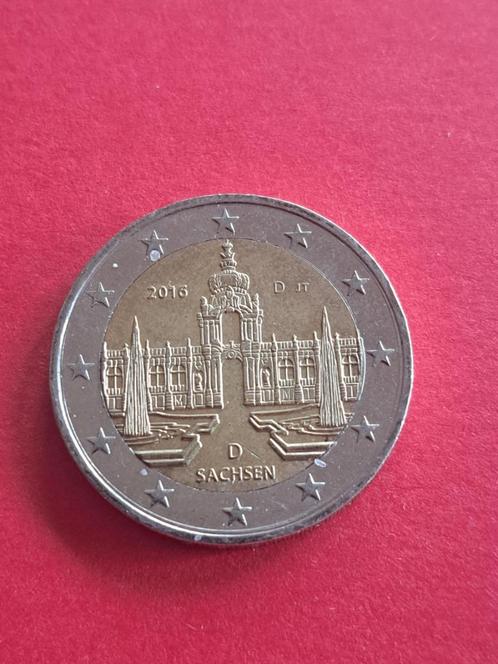 2016 Allemagne 2 euros Sachsen D Munich, Timbres & Monnaies, Monnaies | Europe | Monnaies euro, Monnaie en vrac, 2 euros, Allemagne