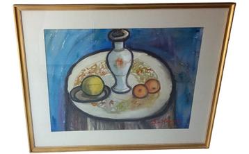 Emiel Adams "stilleven". aquarel.