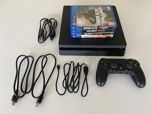 PS4 slim 500GB black + controller + 4 games, Consoles de jeu & Jeux vidéo, Jeux | Sony PlayStation 4, Comme neuf, Plateforme, 1 joueur