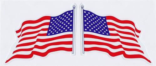 USA [Amerikaanse vlag] sticker set #1, Motoren, Accessoires | Stickers, Verzenden