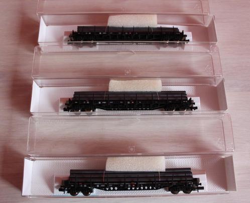 3 Wagons Fleischmann 826809 DB comme neufs N 1/160., Hobby & Loisirs créatifs, Trains miniatures | Échelle N, Comme neuf, Wagon
