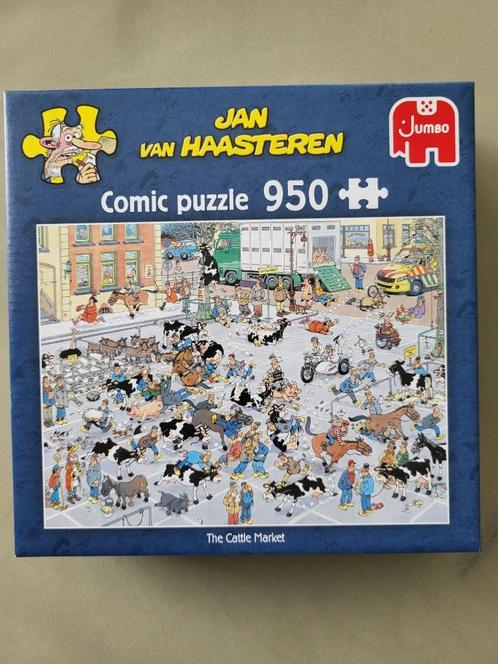 Puzzel Jan van Haasteren 950 stukjes - The Cattle Market, Hobby & Loisirs créatifs, Sport cérébral & Puzzles, Comme neuf, Puzzle