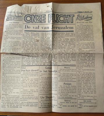 Onze plicht weekblad - 17 maart 1940