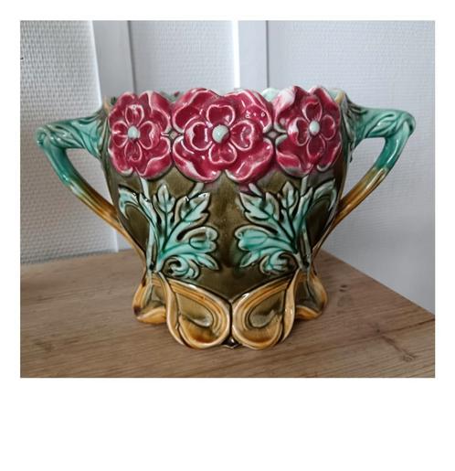 Cache-pot art déco, manufacture d'Onnaing, Antiquités & Art, Antiquités | Vases, Enlèvement ou Envoi