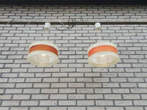 Duo vintage hanglampen, Maison & Meubles, Lampes | Autre, Comme neuf, Enlèvement ou Envoi