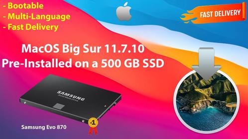 macOS Big Sur 11.7.10 Pré-Installé SSD 500 Go OSX OS X, Informatique & Logiciels, Systèmes d'exploitation, Neuf, MacOS, Envoi