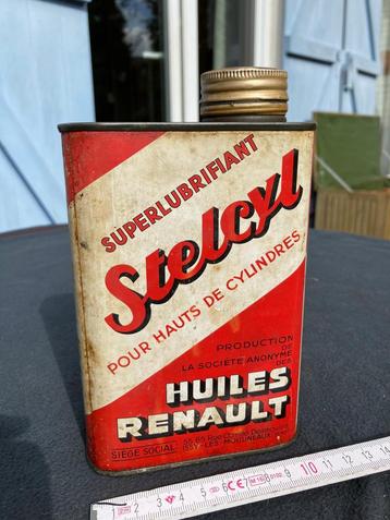 STELCYL RENAULT bidon huile ancien déco vintage oldtimer