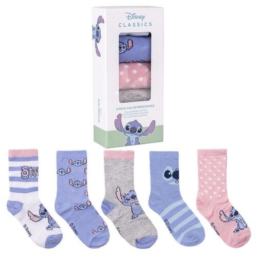5 Paar Lilo en Stitch Sokken - Disney - Maat 27/30, Kinderen en Baby's, Kinderkleding | Schoenen en Sokken, Nieuw, Sokken, Meisje