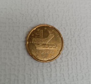 Numismatie Pièce 20 cent Andorre 2021