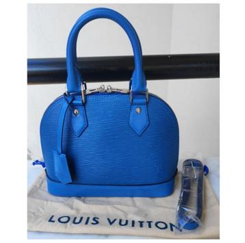 LOUIS VUITTON handtas Epi leder model Alma BB blauw