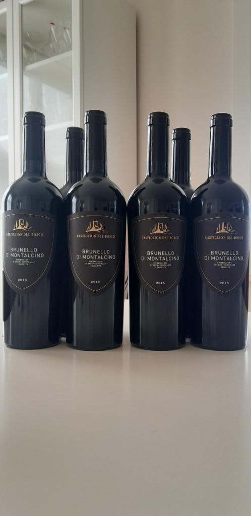 Brunello Castiglion del Bosco 2015 & 2016, Verzamelen, Wijnen, Nieuw, Rode wijn, Italië, Vol, Ophalen
