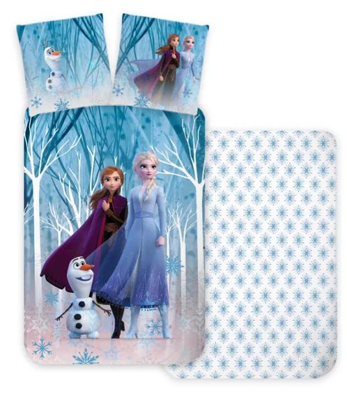 Disney Frozen Dekbedovertrek 140 x 200 - Snowflakes, Kinderen en Baby's, Kinderkamer | Beddengoed, Nieuw, Dekbedovertrek, Blauw