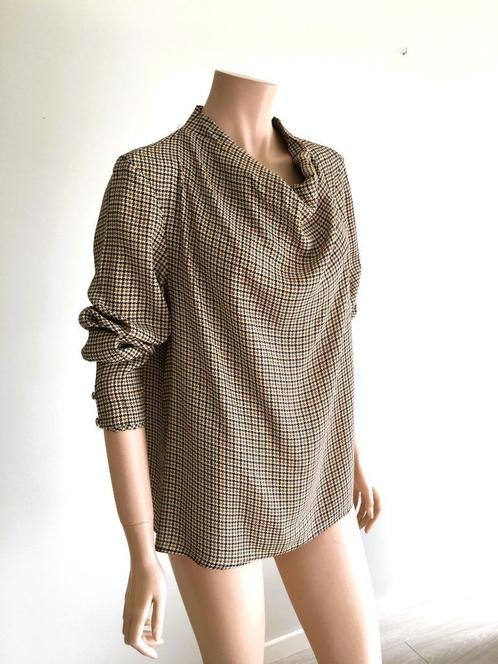 Zara - prachtige blouse - top met watervalkraag - M, Kleding | Dames, Blouses en Tunieken, Zo goed als nieuw, Maat 38/40 (M), Overige kleuren