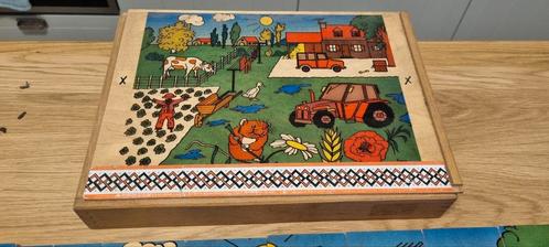 Houten vintage puzzel boerderij, Enfants & Bébés, Jouets | Puzzles pour enfants, Utilisé, 4 à 6 ans, 10 à 50 pièces, En bois, Enlèvement ou Envoi